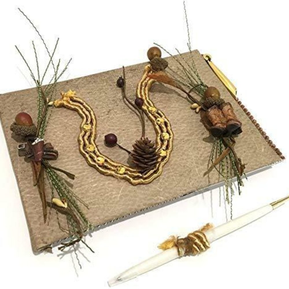 Western Theme Horseshoe Guest Book and Pen